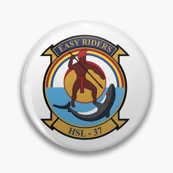 Item preview, Official Heritage Insignia of Helicopter Anti-Submarine Squadron Light Thirty-Seven (HSL-37) "Easy Riders" designed and sold by CharlieDesings.