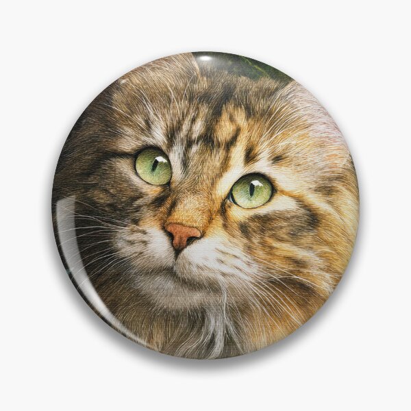 Item preview, Watercolor Tabby Cat Portrait with Garden Leaves Background designed and sold by RyanPhamDesigns.