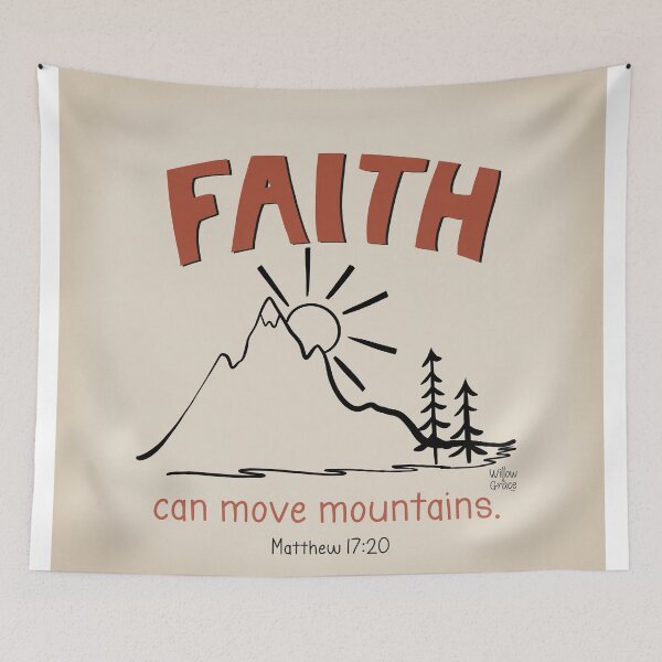 Item preview, Faith can move mountains designed and sold by Willow & Grace Designs.