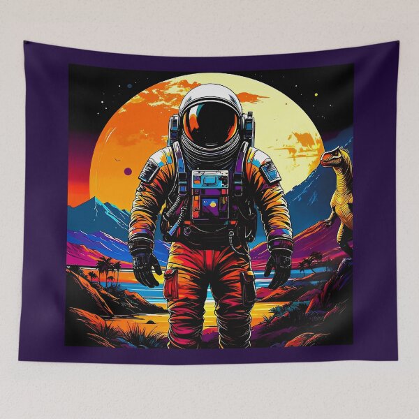 Item preview, An astronaut and the other planet's Dinosaur designed and sold by Creative Visualize.
