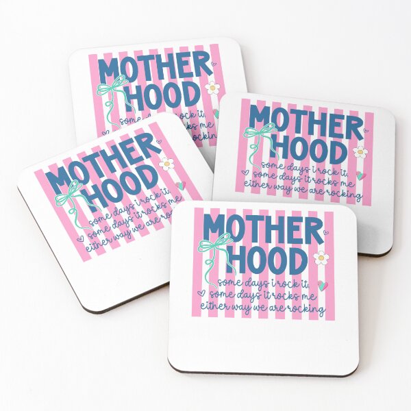 Item preview, Motherhood Some Days I Rock It Preppy Pink designed and sold by krystalRomanart.