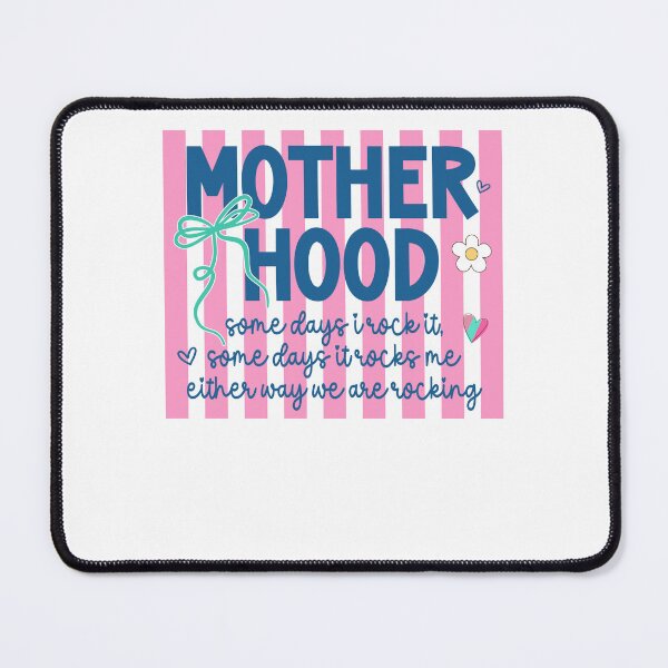 Item preview, Motherhood Some Days I Rock It Preppy Pink designed and sold by krystalRomanart.