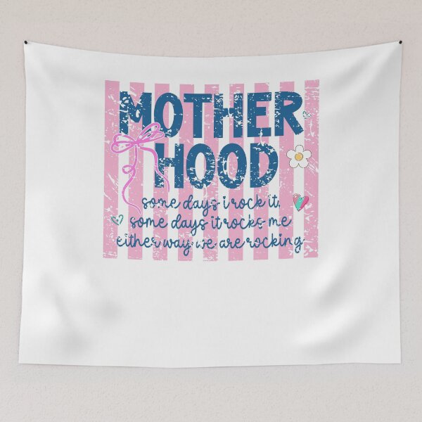 Item preview, Motherhood Some Days I Rock It Preppy Pink designed and sold by krystalRomanart.