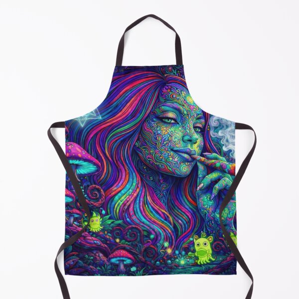 Item preview, Lab Visions 112: Psychedelic Woman Smoking in Mushroom Forest designed and sold by The Psychedelic Anarchist.