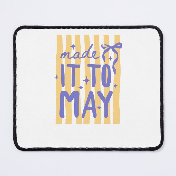 Item preview, Made It To May Preppy Purple Ribbon And Gold Stripes designed and sold by krystalRomanart.