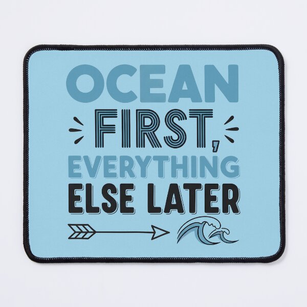 Item preview, Ocean First, Everything Else Later – Coastal Identity Typography Design designed and sold by Sea Gem.