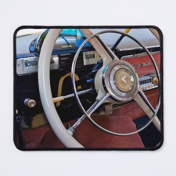 Item preview, Vintage Soviet Car Dashboard & Steering Wheel Detail - 1965 GAZ M-21 Volga Interior designed and sold by Peter Kraaibeek | Generative Designs and Car Art.