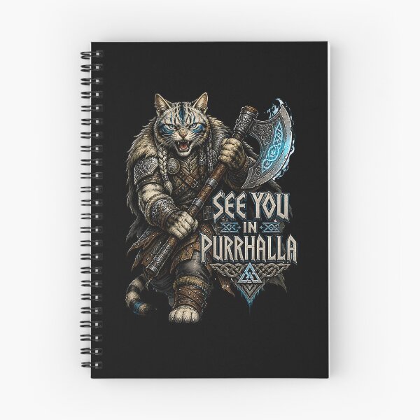 Item preview, Viking Warrior Cat See You In Purrhalla designed and sold by LumePrint.