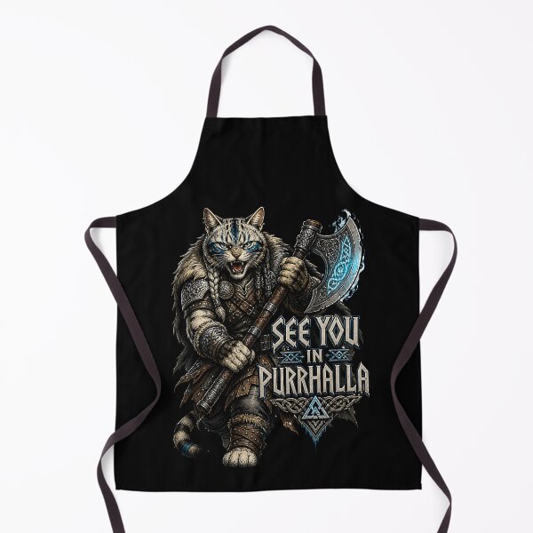 Item preview, Viking Warrior Cat See You In Purrhalla designed and sold by LumePrint.
