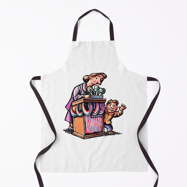 Item preview, white female politician at podium with her young son peeking out designed and sold by LisaHaney.