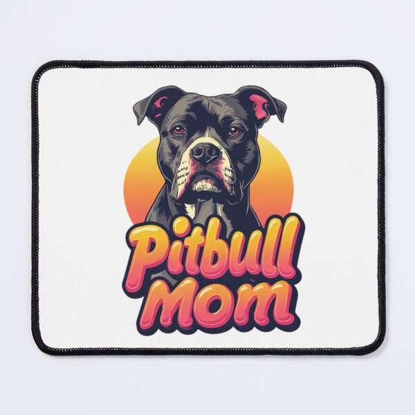 Item preview, Retro 3D Bubble Pitbull Mom Colorful Graphic Design designed and sold by My Pitbull Place.