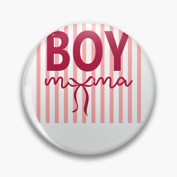 Item preview, Boy Mama Preppy Pink Stripes designed and sold by krystalRomanart.