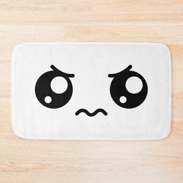 Item preview, Cute kawaii angry eyebrows face designed and sold by BlushyPrint.