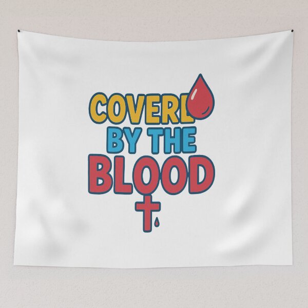 Item preview, Covered By The Blood (The Cross Tee) designed and sold by KingdomPrep.