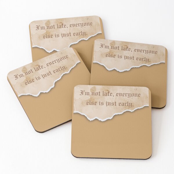 Item preview, I'm Not Late Everyone Else Is Just Early - Vintage Torn Paper Quote designed and sold by SolutionsArt.