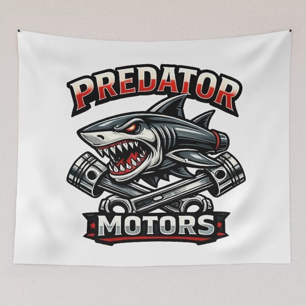 Item preview, Predator Motors Badass Shark Art - Custom Engine Piston & Racing Design designed and sold by SasquatchTrail.