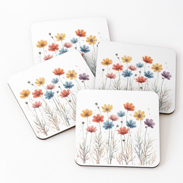 Item preview, Rainbow cosmos flowers designed and sold by uunaa.