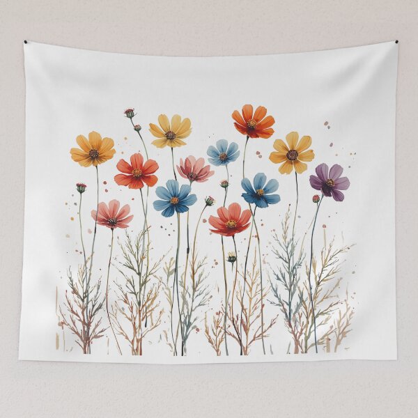 Item preview, Rainbow cosmos flowers designed and sold by uunaa.