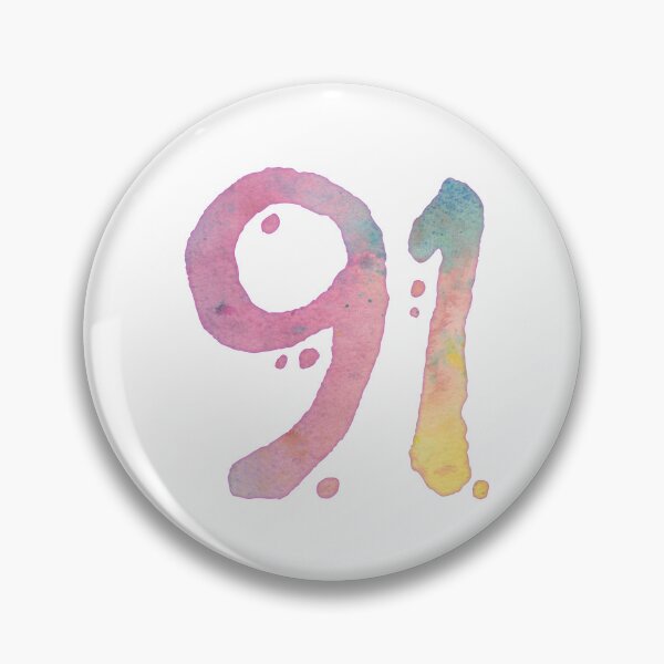 Item preview, 91th Birthday - Watercolor Number designed and sold by AquarellChill.