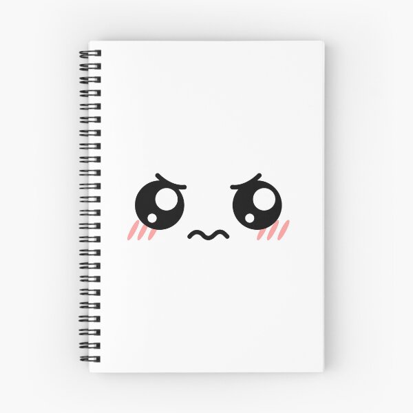 Item preview, Cute kawaii blushing angry eyebrows face designed and sold by BlushyPrint.