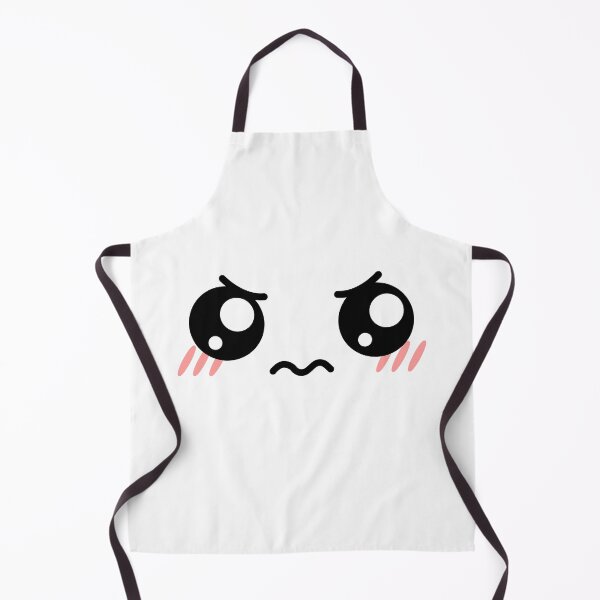Item preview, Cute kawaii blushing angry eyebrows face designed and sold by BlushyPrint.