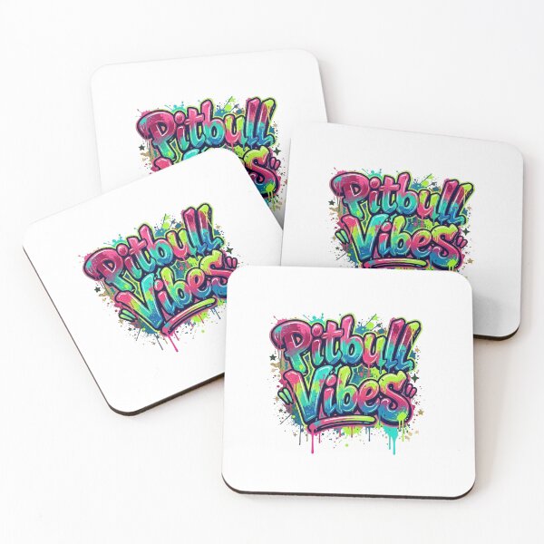 Item preview, Neon Graffiti Paint Splatter Pitbull Vibes Street Art designed and sold by My Pitbull Place.