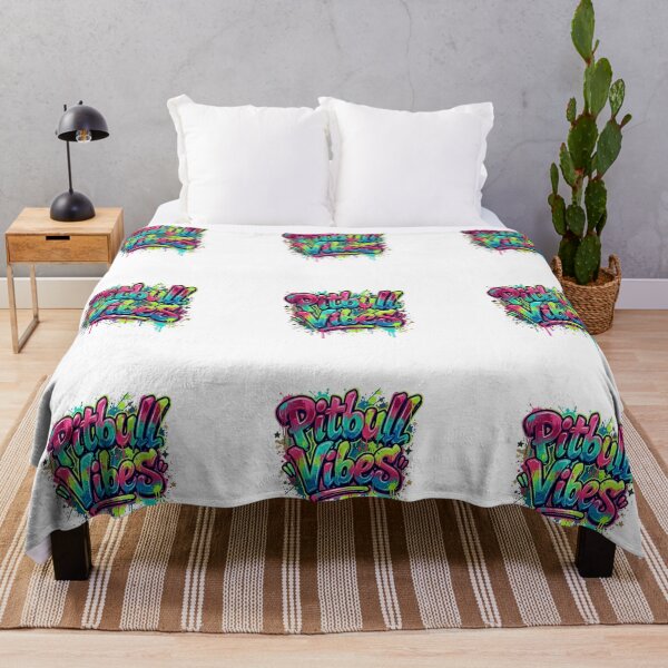 Item preview, Neon Graffiti Paint Splatter Pitbull Vibes Street Art designed and sold by My Pitbull Place.