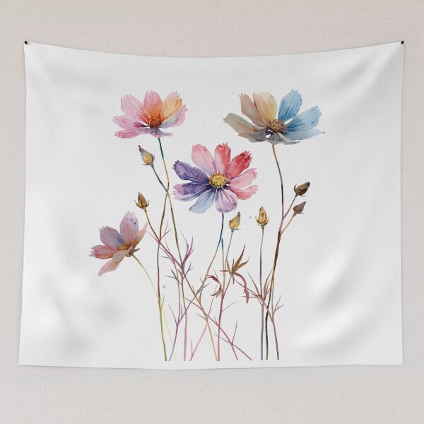 Item preview, Rainbow cosmos flowers designed and sold by uunaa.