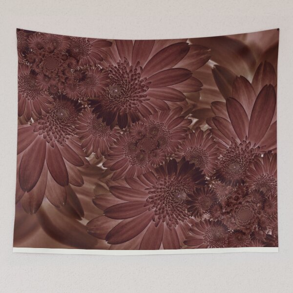 Item preview, Fractal Bloom Symphony – Abstract Mums in Red and Black designed and sold by Photo Decor Company LLC.