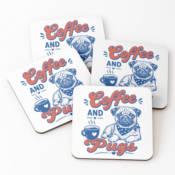 Item preview, Coffee And Pug Dogs designed and sold by gunaone-design.
