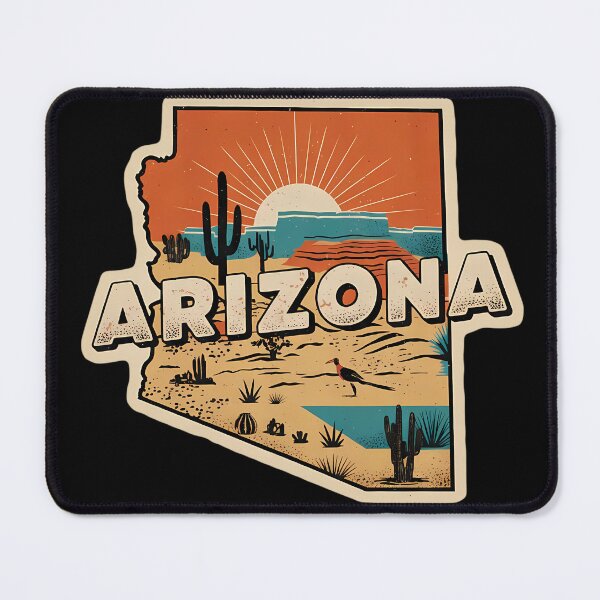 Item preview, Arizona Retro Desert Sunset - Vintage State Sticker Art designed and sold by Andruzito.