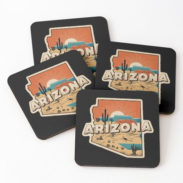 Item preview, Arizona Retro Desert Sunset - Vintage State Sticker Art designed and sold by Andruzito.