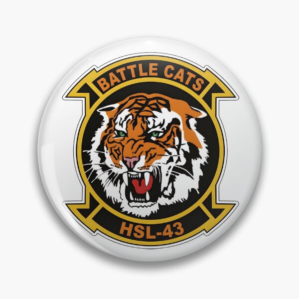 Item preview, Official Heritage Insignia of Helicopter Anti-Submarine Squadron Light Forty-Three (HSL-43) "Battle Cats" designed and sold by CharlieDesings.