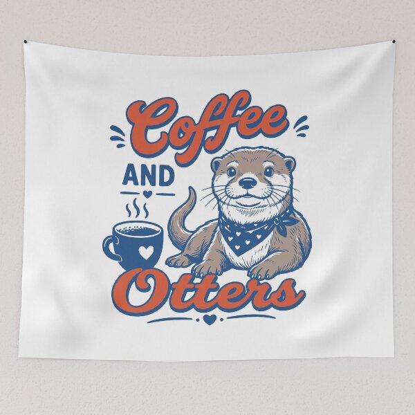 Item preview, Coffee And Otters designed and sold by gunaone-design.