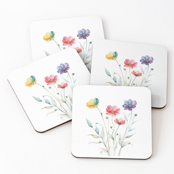 Item preview, Rainbow cosmos flowers designed and sold by uunaa.