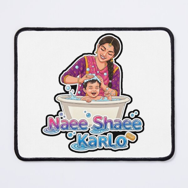 Item preview, Naee Shaee Karlo - Sweet Punjabi Mom and Baby Bath Time designed and sold by mackyartsstudio.