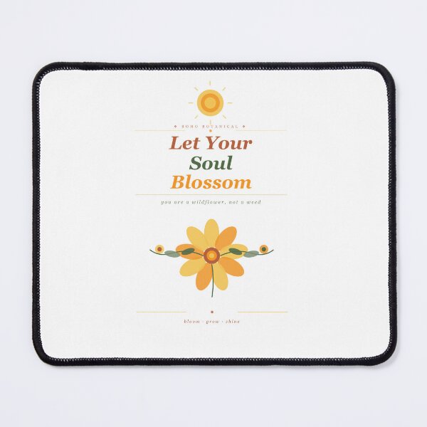 Item preview, Let Your Soul Blossom Boho Wildflower Nature Lover Gift designed and sold by Mega-Shopping.
