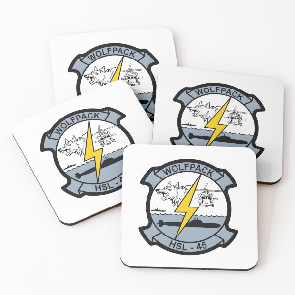 Item preview, Official Heritage Insignia of Helicopter Anti-Submarine Squadron Light Forty-Five (HSL-45) "Wolfpack" designed and sold by CharlieDesings.