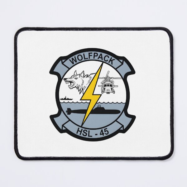 Item preview, Official Heritage Insignia of Helicopter Anti-Submarine Squadron Light Forty-Five (HSL-45) "Wolfpack" designed and sold by CharlieDesings.