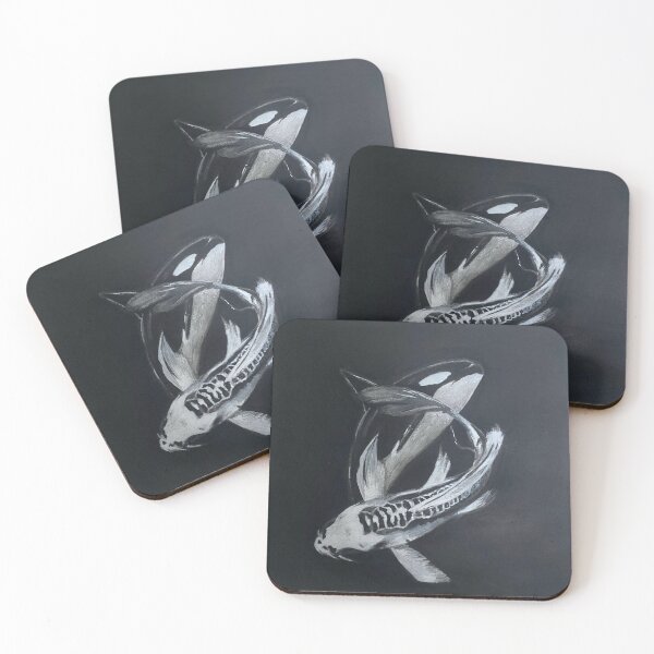 Item preview, Killer Whale X Ghost Koi designed and sold by PIPPIN’S PRINTS.