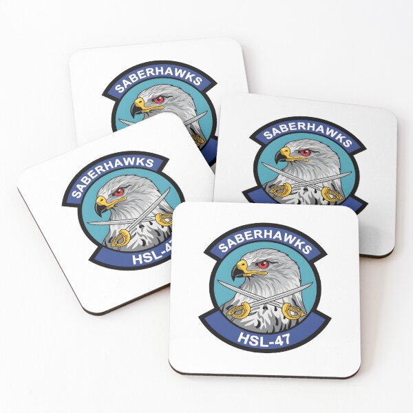 Item preview, Official Heritage Insignia of Helicopter Anti-Submarine Squadron Light Forty-Seven (HSL-47) "Saberhawks" designed and sold by CharlieDesings.