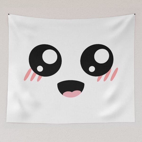 Item preview, Cute kawaii blushing happy smiling face designed and sold by BlushyPrint.