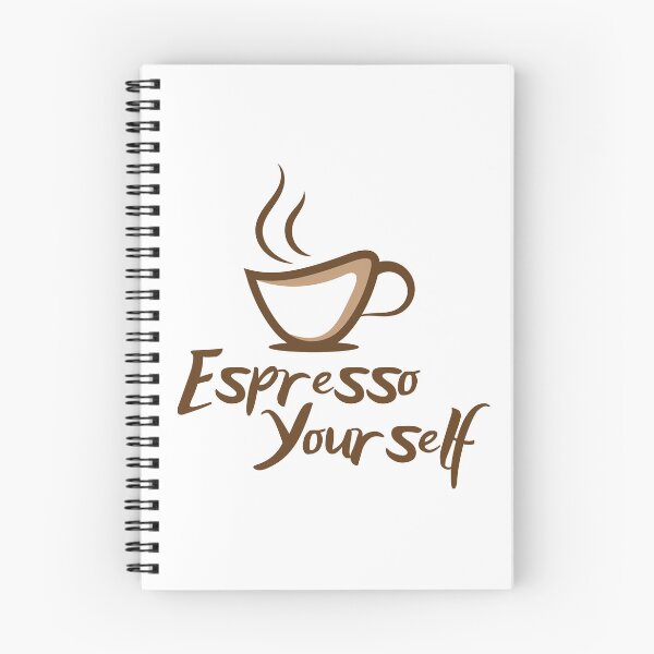 Item preview, Espresso Yourself – Funny Coffee Lover Quote with Cute Coffee Cup Design designed and sold by ArcticFoxStudio.