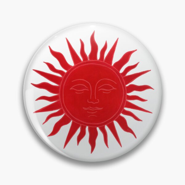 Item preview, The Sun That Sees – Crimson Celestial Face - Porcelain White designed and sold by Piret Victoria Ribas.