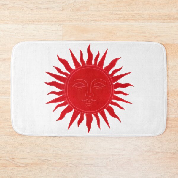 Item preview, The Sun That Sees – Crimson Celestial Face - Porcelain White designed and sold by Piret Victoria Ribas.