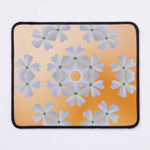 Item preview, White Phlox Floral Mandala – Warm Sunset Botanical Pattern designed and sold by SilentBloomLab.