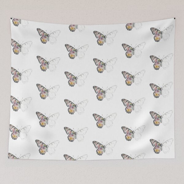 Item preview, Butterfly and flowers  designed and sold by uunaa.