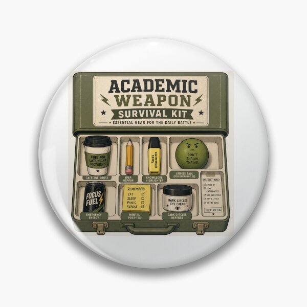 Item preview, Academic Weapon Survival Kit – Funny Student Essentials Art | Exam Season Gift designed and sold by irfanshikh.