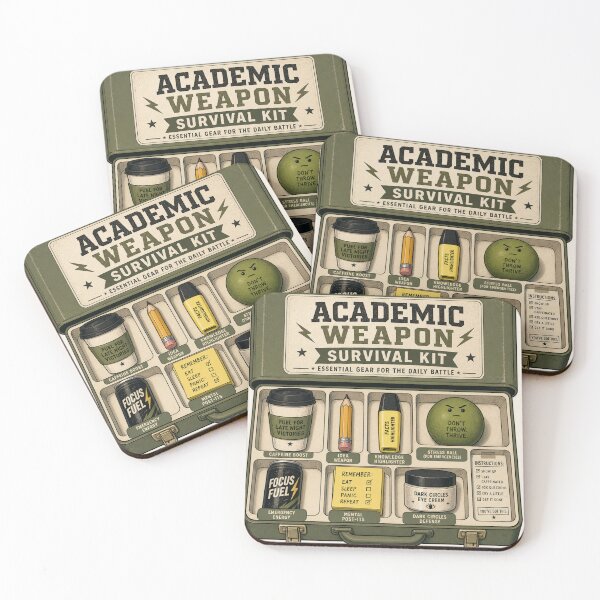 Item preview, Academic Weapon Survival Kit – Funny Student Essentials Art | Exam Season Gift designed and sold by irfanshikh.