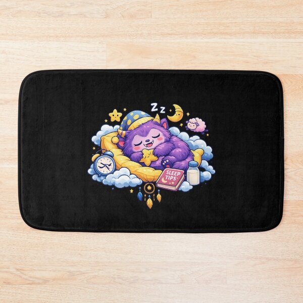Item preview, Cute Sleepy Monster Dreaming on Clouds - Kawaii Bedtime Cartoon designed and sold by SidTastic .